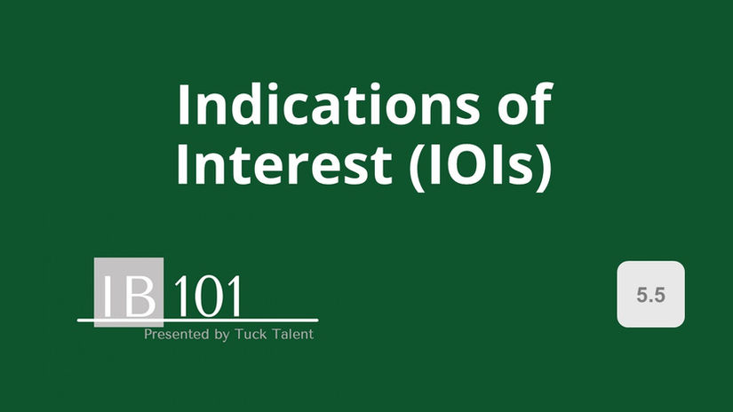 5.5 Indications of Interest (IOIs)